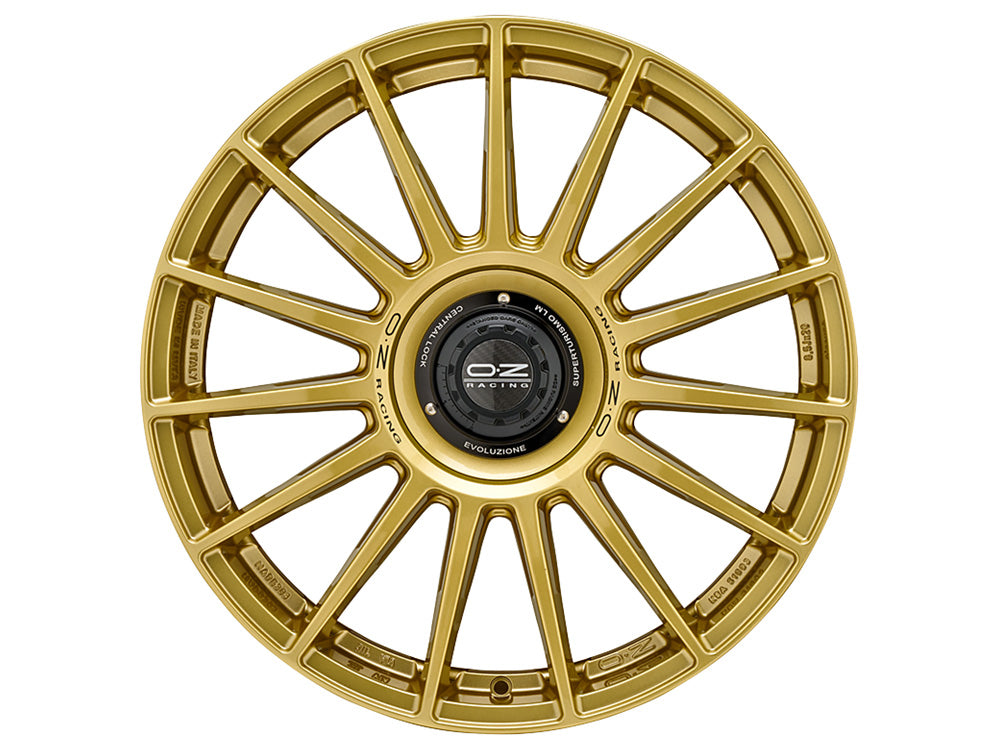 OZ SUPERTURISMO EVOLUZIONE RACE GOLD BLACK LETTERING 8.0x18 ET45 5/114