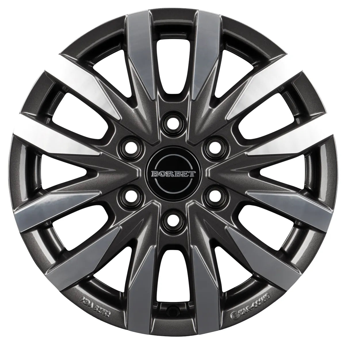 Felgensatz Foton 4 – Borbet CW6 7,5Jx18 ET35 Mistral Anthracite Glossy Polished
