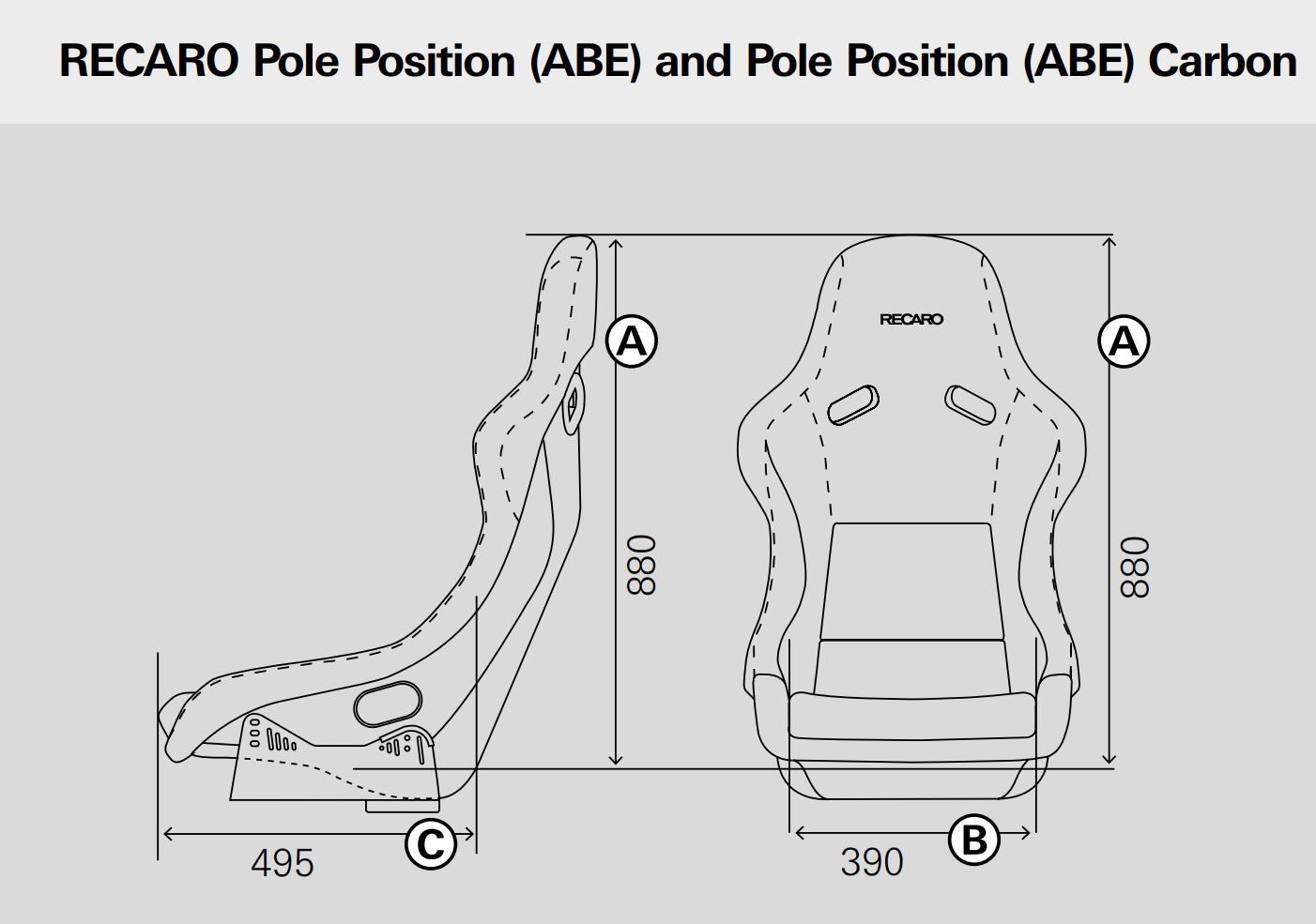 Recaro Pole Position ABE - Kunstleder schwarz