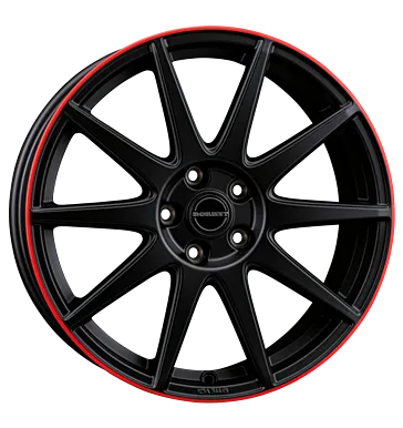 Borbet GTX 8x19 ET50 5x114,3 black matt rim red