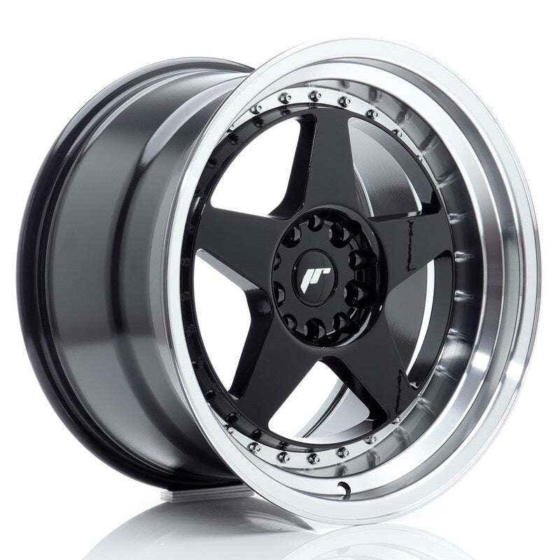 Japan Racing JR-6 Felge 18x10.5 ET25 5x114.3/120 Gloss Black Machined Lip