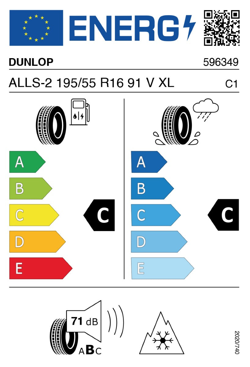 DUNLOP ALL SEASON 2 195/55 R16 91V XL Ganzjahresreifen