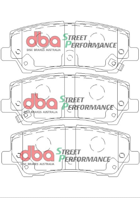 Bremskit 4000 Series T3 Geschlitzt & Street Performance Bremsbeläge | Hinterachse | Ford Mustang | DBA42165S-9022SP