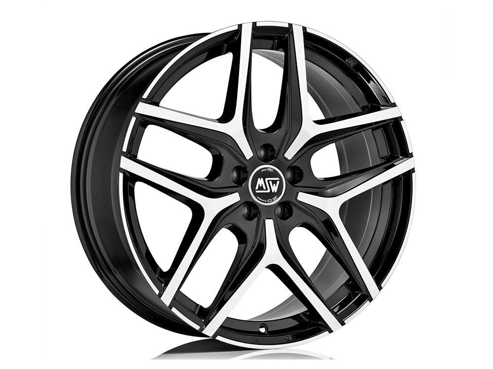 MSW 40 GLOSS BLACK FULL POLISHED 8.0x18 ET28 5/112