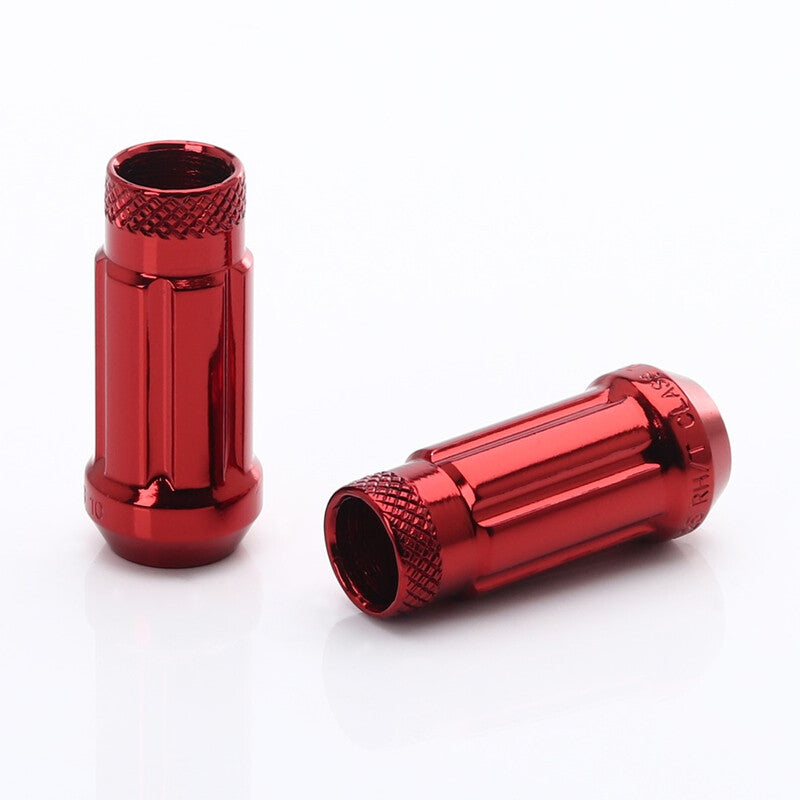 Japan Racing JN4 Radmuttern M12x1.5 Rot – 20er-Pack (Open Ended)