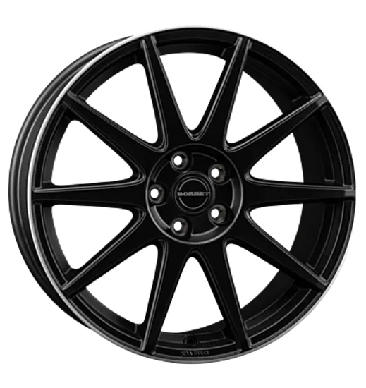 Borbet GTX 8x19 ET50 5x112 - Black Matt Rim Silver
