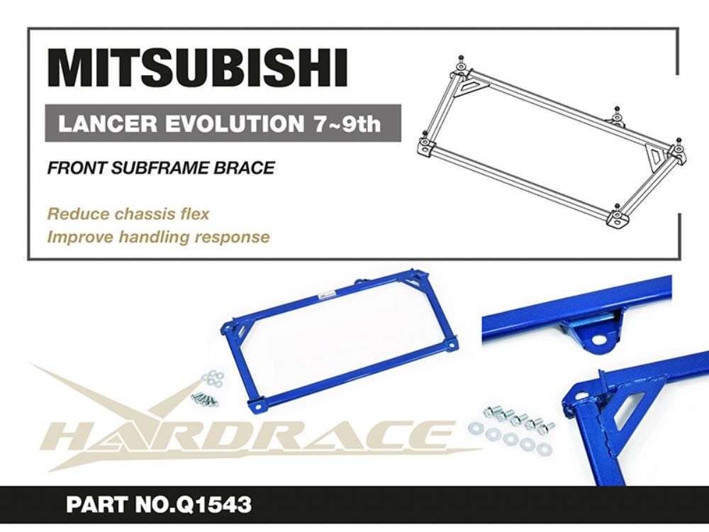 HARDRACE Front Subframe Brace - Mitsubishi Lancer Evolution