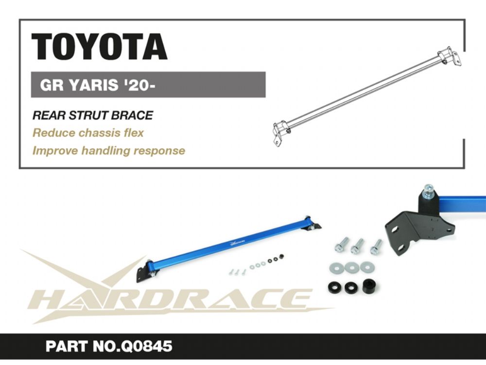 HARDRACE Rear Strut Brace - Toyota Yaris GR