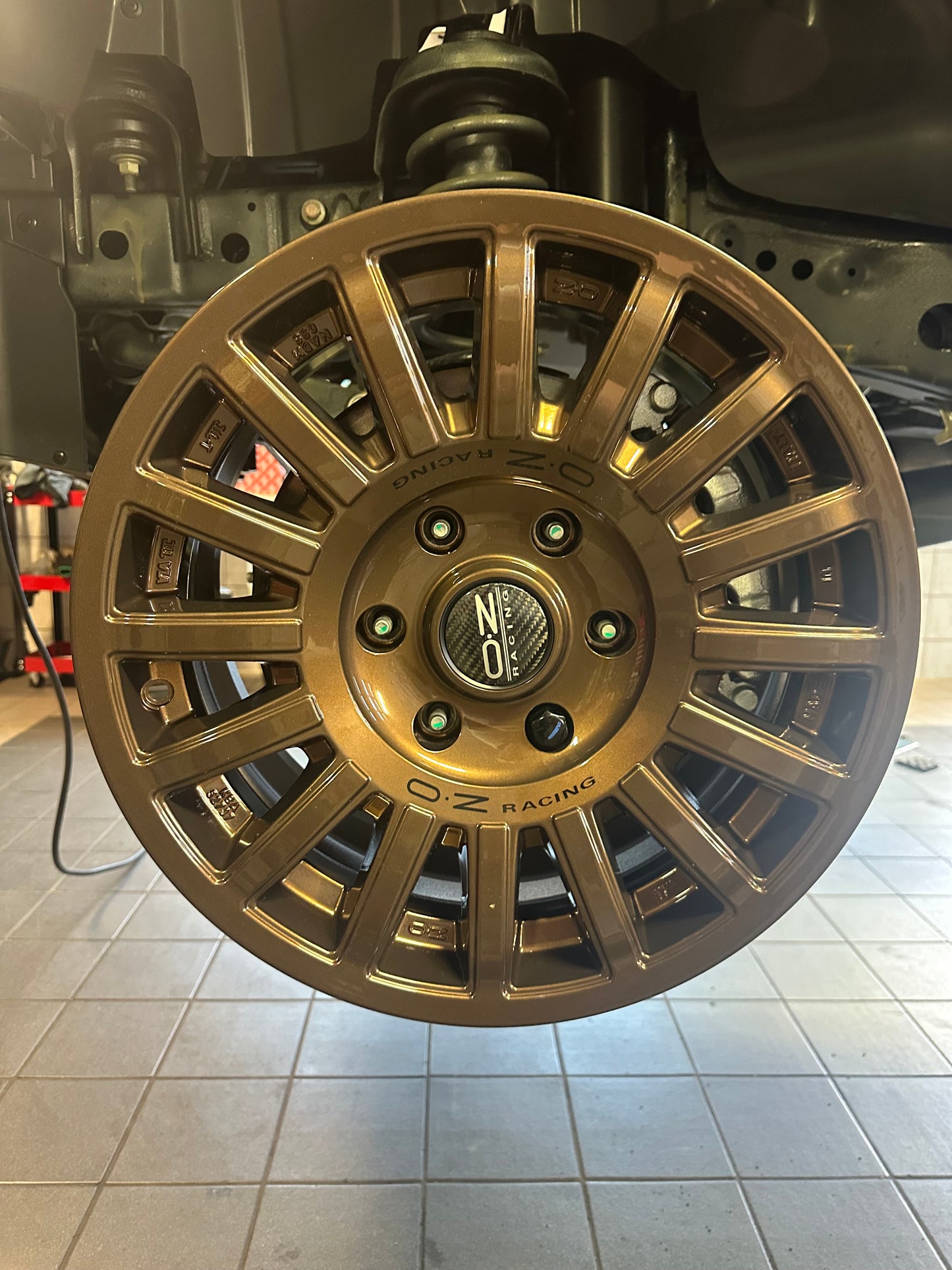 OZ Rally Raid 8.0x17 ET35 6/139 Gloss Bronze Black Lettering
