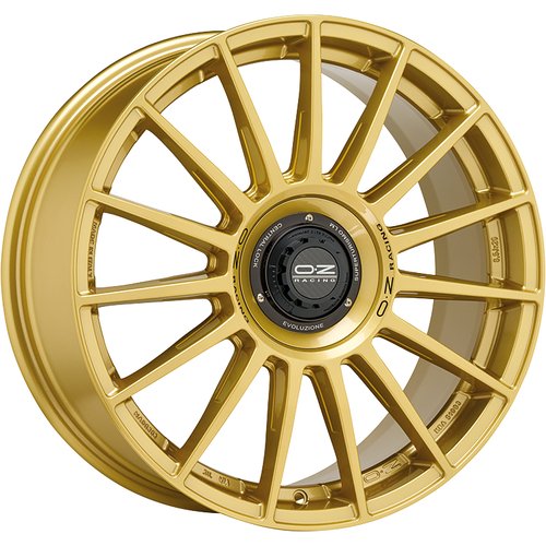 OZ SUPERTURISMO EVOLUZIONE RACE GOLD BLACK LETTERING 8.0x18 ET45 5/114