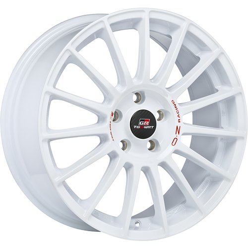 OZ Superturismo TGR-WRT Race White + Red Lettering 8.0x18 ET38 5/114,3
