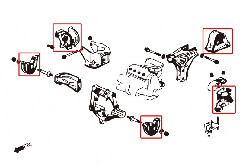 Hardrace Verstärkte Motorlager Street – Honda Civic (EK) MT/AT 96-01