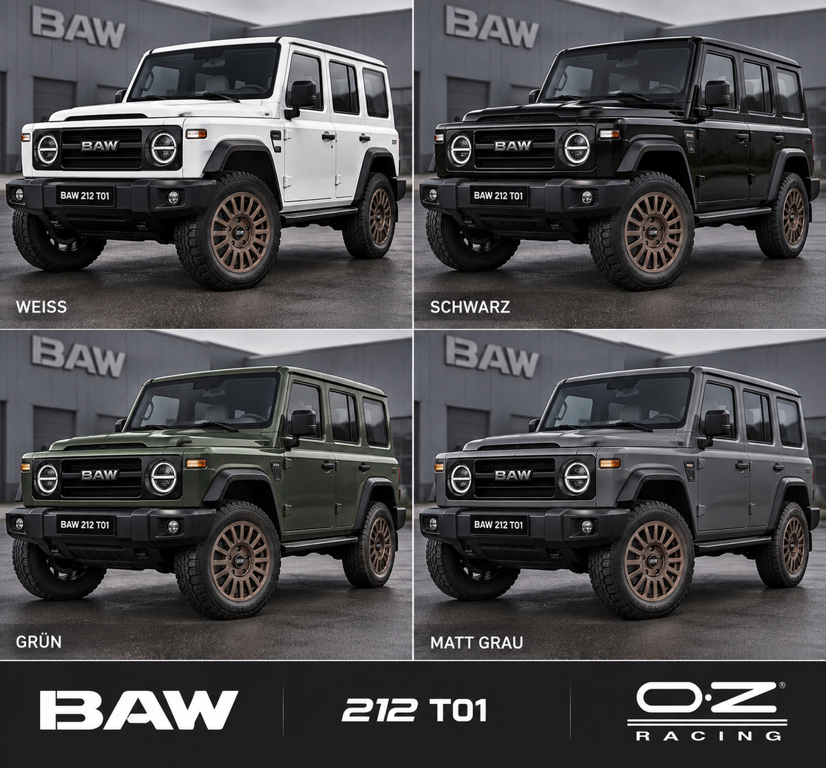 Komplettradsatz OZ Racing Rally Raid 8x17 – 6x139,7 ET35 inkl. RDKS - BAW 212
