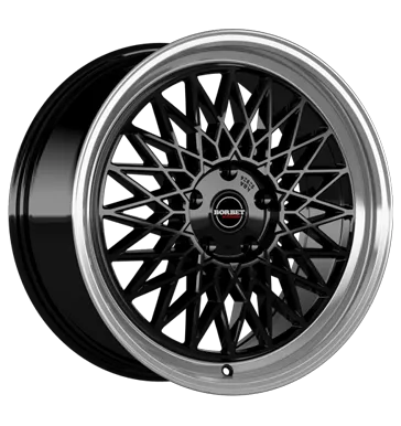Borbet B 8 x 17 Zoll 5x112 ET30 – black rim polished
