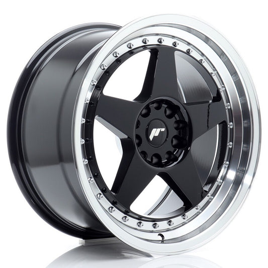 Japan Racing JR-6 Felge 18x9.5 ET22 5x114.3/120 Gloss Black Machined Lip