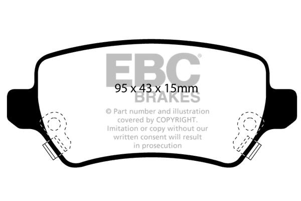 EBC Ultimax Bremsbeläge DP1447 - Hinterachse Opel