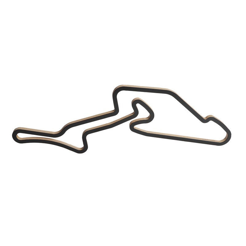 Holz-Wandskulptur - Nürburgring GP Rennstrecke (90 cm)