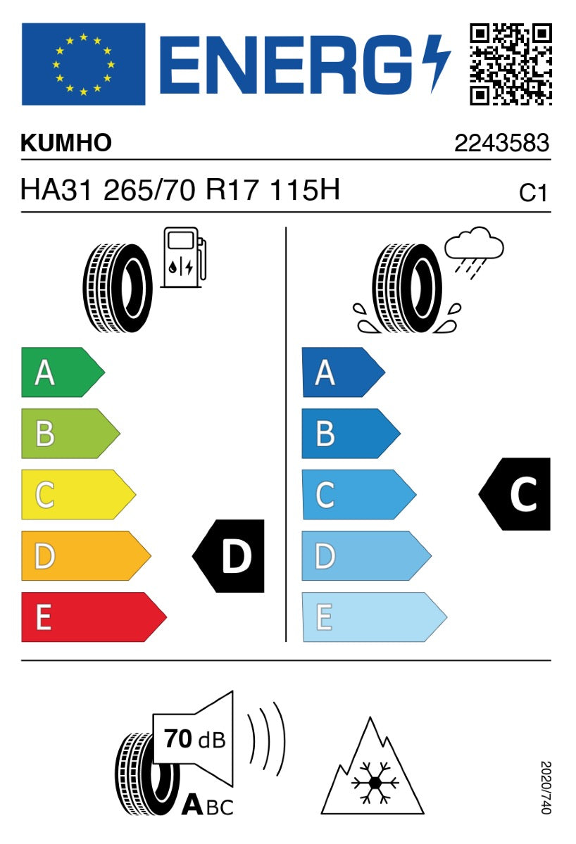 KUMHO HA31 265/70 R17 115H