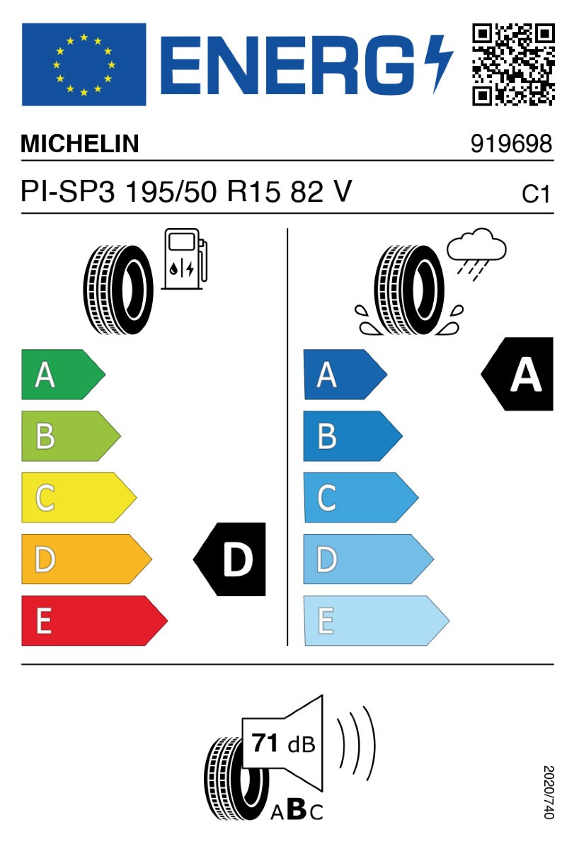 MICHELIN PILOT SPORT 3 195/50 R15 82 V