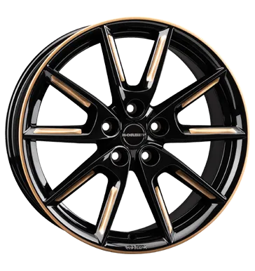 Borbet LX18 Black Glossy Gold Spoke Rim 8x18 ET40 5/114,3