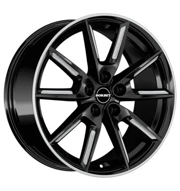 Borbet LX18 Black Matt Silver Spoke Rim 8x18 ET40 5/114,3