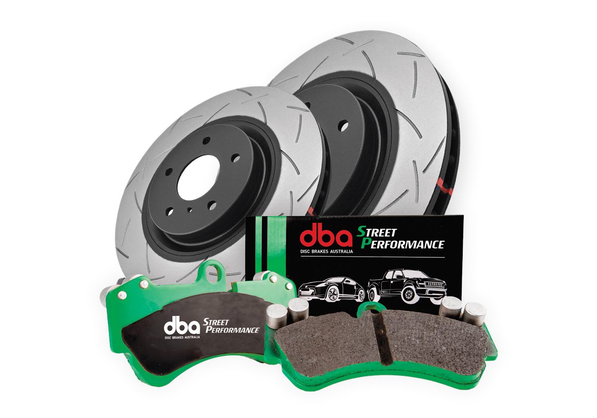 Bremskit 4000 Series T3 Geschlitzt & Street Performance Bremsbeläge | Hinterachse | Ford Mustang | DBA42165S-9022SP