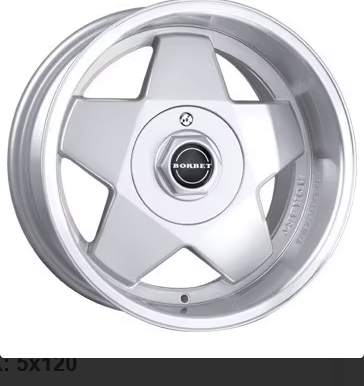 Borbet A 7x15 ET25 4x100 silver polished