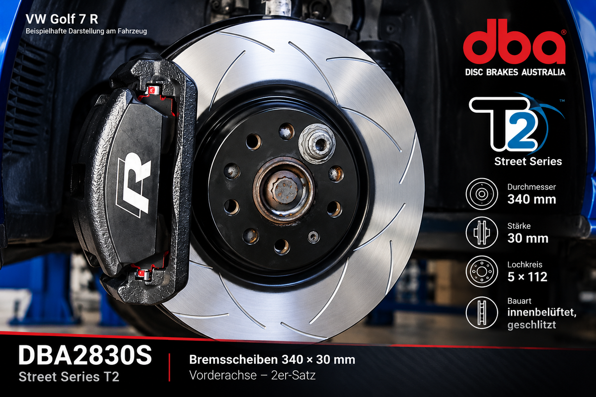 DBA2830S Street Series T2 Bremsscheiben 340×30 mm – Stage 2 (2er-Satz)
