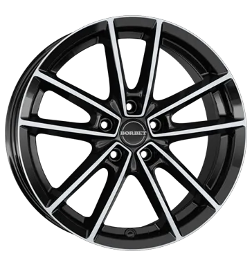 Borbet W 8x20 ET45 5x114,3 black polished glossy