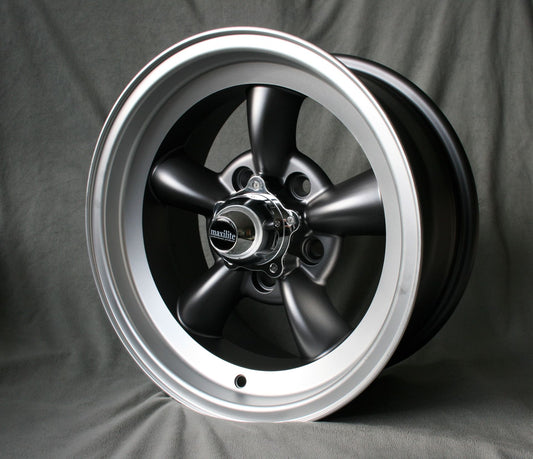 Set: 4x Torque Thrust Style 7x15 anthrazit/glanzgedreht + KM19 Radmuttern
