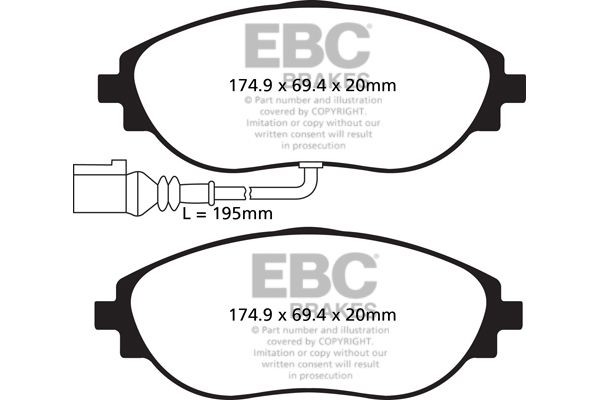 EBC - DP32127C - EBC Redstuff Bremsbeläge; Vorne