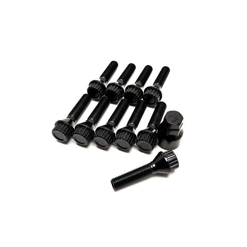 Japan Racing Verlängerte Radschrauben M12x1.5 Schwarz – 20er-Pack
