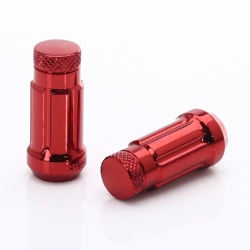 Japan Racing JN3 Radmuttern M12x1.5 Rot – 20er-Pack (Splined)